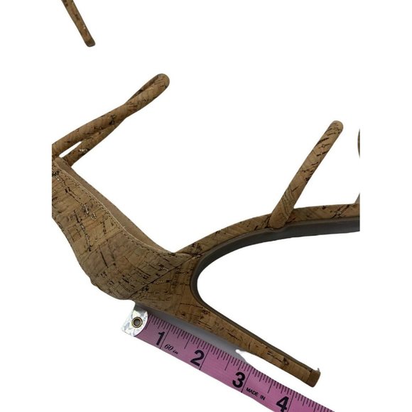 Bebe BERDINE Size 8.5 Glittery Cork Ankle Strap High Heels EUC - Picture 10 of 10